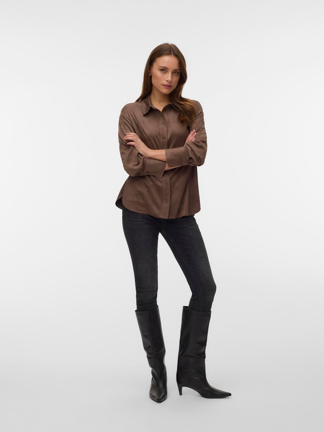 VMKATTY Shirt - Fossil - VERO MODA & VILA Bergvik